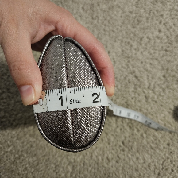 Evening clutch bag with rope strap metallic snake skin - Picture 9 of 9